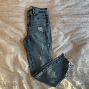 Loft High Wast Skinny Ankle